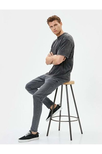 Koton Skinny Fit Τζιν - Michael Jean 4SAM40007ND ΜΑΥΡΟ