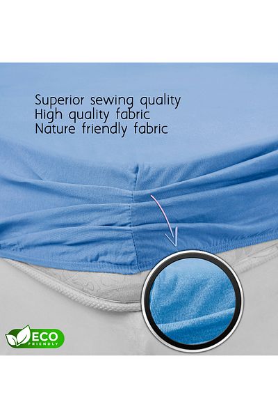ATACA TEKSTİL Single Person Elastic Sheet Quality Fabric 100% Cotton, Sheet Cover Set, Breathable Fabric 100x200