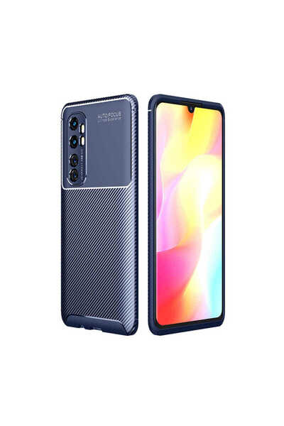 Rivor Xiaomi Mi Note 10 Uyumlu Kılıf Kamera Korumalı Darbe Emici Karbon Desen...
