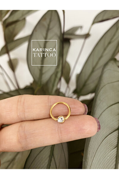 Karınca Piercing Taşlı Cerrahi Çelik Piercing Kulak Forward Helix Göbek Septum Kıkırdak Halka Tragus Küpe