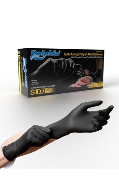 Dolphin Siyah Eldiven (S) 100 Adet