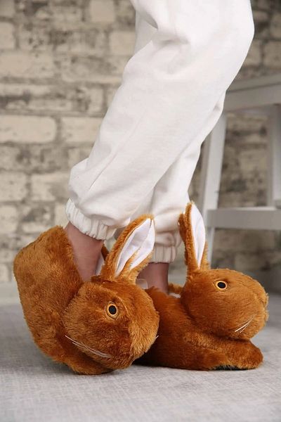 Nisanur Shoes Λούτρινες παντόφλες Rabbit Figured Home Slippers Unisex Rabbit Slippers