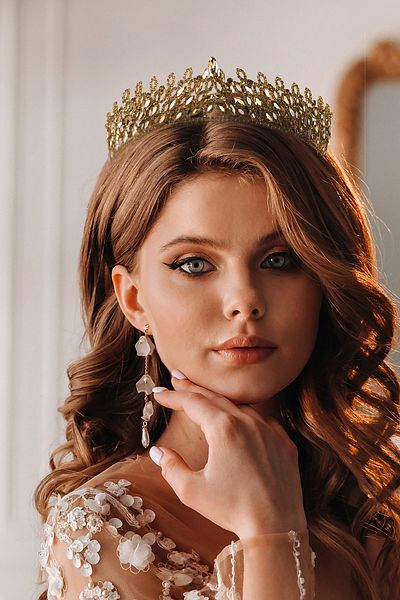 Hayalperest boncuk Coroana de nunta de mireasa din piatra de cristal Coroana de printesa eleganta pentru mirese Miere