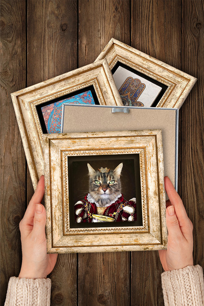 Pinecone Paw Exellences Stone Wall Painting Framed Wall Decor 4 Piece Painting Set Wall Art