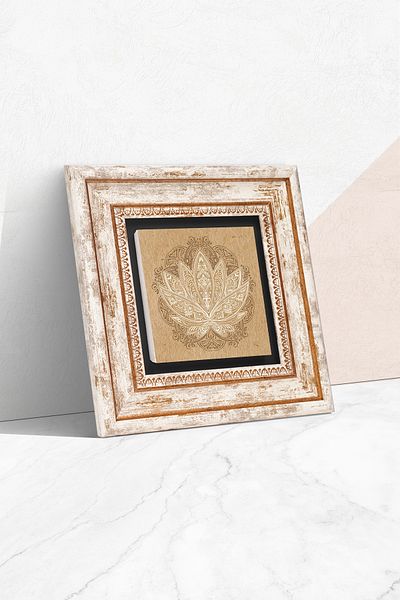 Pinecone Lotus Flower Stone Ζωγραφική Τοίχων Κορνίζα Διακόσμηση Τοίχου Wall Art Tk1-178
