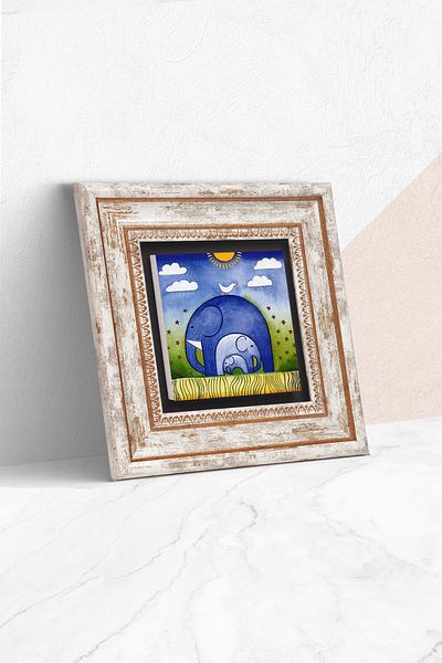 Pinecone Pictură de perete cu piatră de elefant, decor de perete înrămat, artă de perete Tk1-412