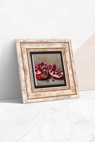 Pinecone Ζωγραφική τοίχου με πέτρα από ρόδι Διακόσμηση τοίχου με κορνίζα Wall Art Tk1-04