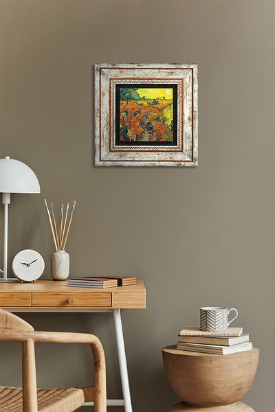 Pinecone Van Gogh the Red Vineyard at Arles Stone Wall Painting Framed Wall Decor Wall Art