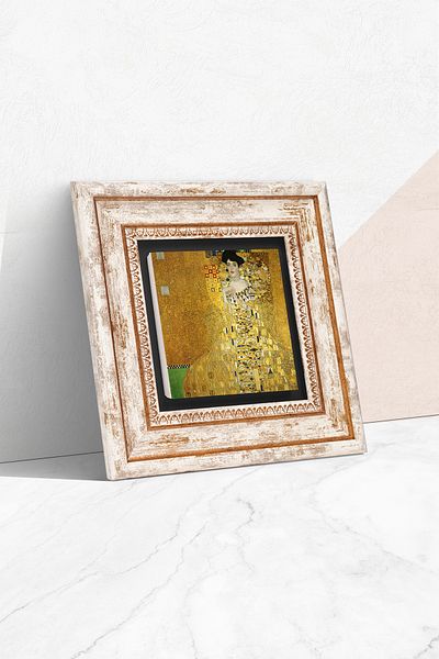 Pinecone Gustav Klimt Portrait of Adele Bloch-Bauer Stone Wall Painting Framed Wall Decor Wall Art
