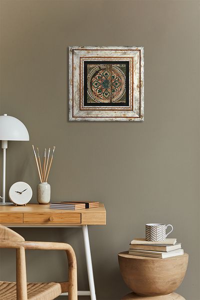 Pinecone Vintage μοτίβο πέτρινη ζωγραφική τοίχου με κορνίζα διακόσμηση τοίχου Wall Art Tk1-104