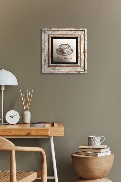 Pinecone Pictură de perete din piatră maro cu rame Decor de perete Tk1-366