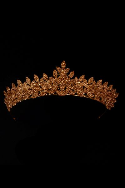 Hayalperest boncuk Costume de nuntă pentru mireasă și coroană model Leaf - Queen Honey