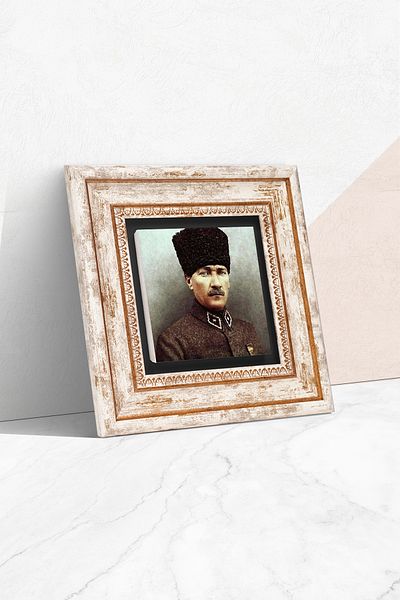 Pinecone Ataturk Stone Wall Painting Πλαίσιο Διακόσμηση τοίχου Wall Art Tk1-132