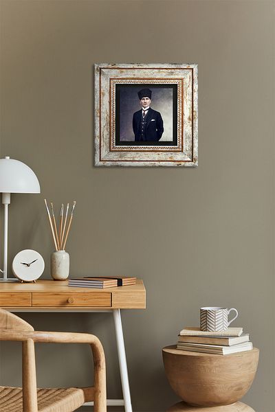 Pinecone Ataturk Stone Wall Painting Decor de perete înrămat Artă de perete Tk1-133