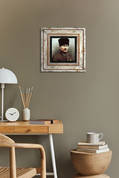Pinecone Ataturk Stone Wall Painting Πλαίσιο Διακόσμηση τοίχου Wall Art Tk1-132