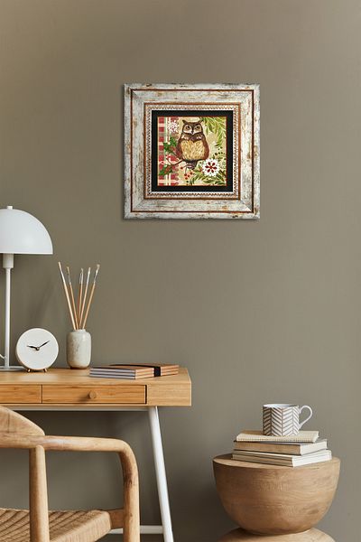 Pinecone Gypsy Girl Mosaic Πέτρινη Ζωγραφική Τοίχων με κορνίζα Διακόσμηση τοίχου Τέχνη τοίχου