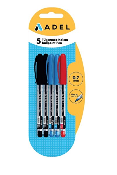 Adel Adell vega igne uçlu 5 li tükenmez kalem