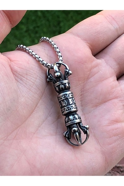 Viking İskandinav Runik Sembollü Özel Tasarım Kararmaz & Paslanmaz 316L Çelik...