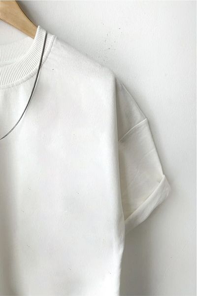 MODAGEN Μπλουζάκι Unisex White Ataturk Printed Oversize