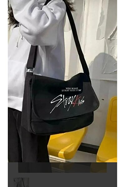 DEEFWEAR Geantă unisex cu imprimeu Stray Kids din seria Kpod
