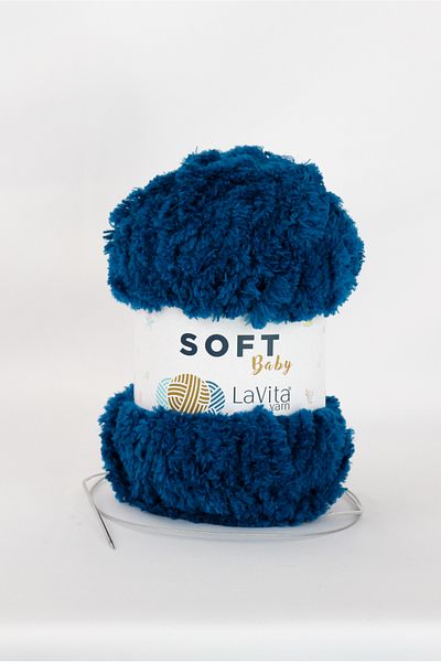 LaVita Yarn Ață de catifea moale pentru bebeluși Amigurumi Ață de tricotat manual Ață Taka (5042-Marin) Ață Taka