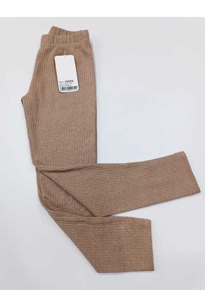Dastini Çocuk Likralı Fitilli Bej Tayt