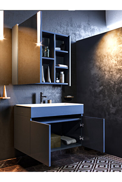 ERTEKPA Galata Banyo Dolabı Takımı 75 Cm Antrasit