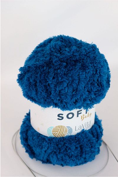 LaVita Yarn Ață de catifea moale pentru bebeluși Amigurumi Ață de tricotat manual Ață Taka (5042-Marin) Ață Taka