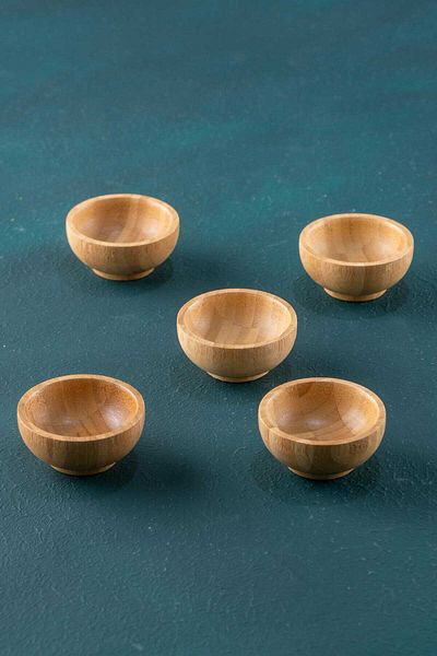 ACAR Bamboo 6-Piece Mini Sauce Bowl - 6.5 cm