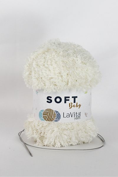 LaVita Yarn Soft Baby Velvet Yarn Amigurumi Hand Knitting Yarn Taka Yarn (1011-Cream) Taka Yarn