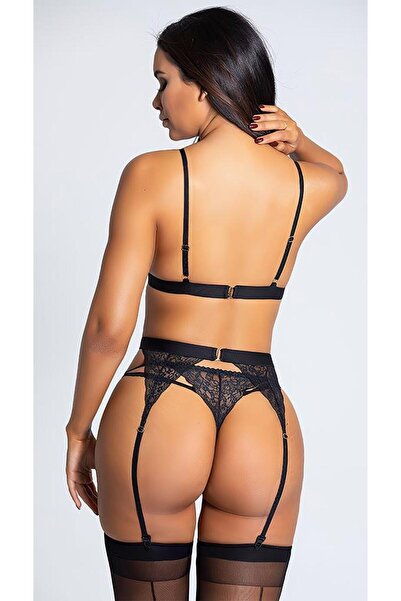 For Dreams Κόκκινο φανταχτερό γυναικείο σουτιέν με ζαρτιέρες - C8T3N56