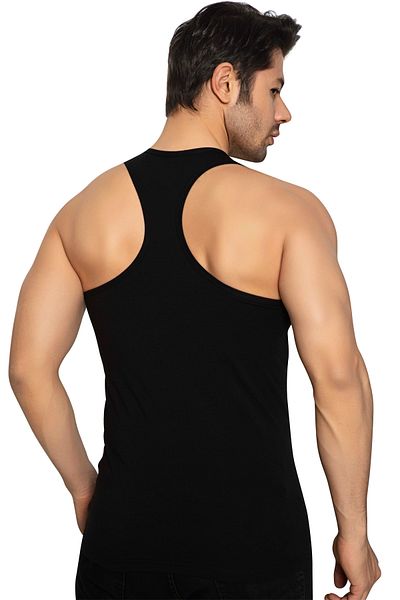 TOLIN Αθλητής Rambo Ανδρικό Μαύρο Βαμβακερό Μονό Lycra 1147s