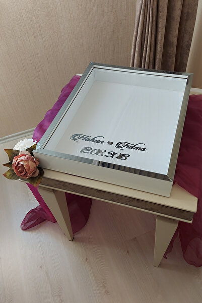 Verda Çerçeve 40x50 Cm White-smoked Deep LED Free Rose Memory Frame!Rose Box