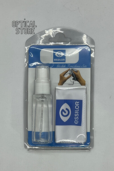 ESSİLOR Gözlük Temizleme Seti (SPREY VE MİKROFİBER BEZ) Gözlük Bezi Kamera Ekran Temizleme Seti