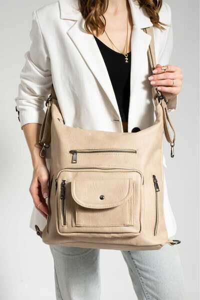 YOGII Poole Model Femei Umăr și Rucsac Impermeabil Piele Artificială Șapte Op...