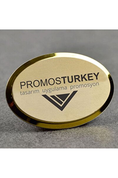 PROMOSTURKEY Gold Model Oval Yaka Isimliği 5 Li Set