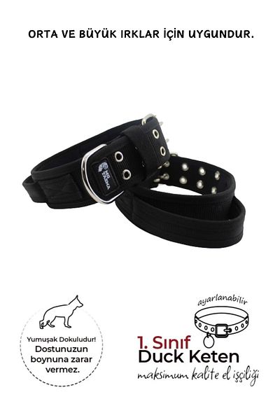 MgTasma Soft Textured Handle Grip Column Dog Collar, Dog Collar 5 Cm