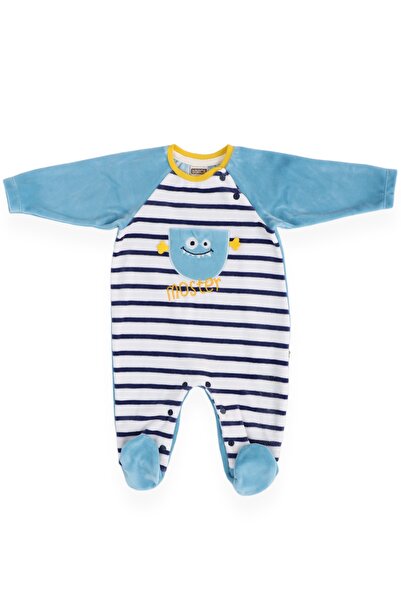 Kidstrend Erkek bebek 0-6 ay moster kadife tulum