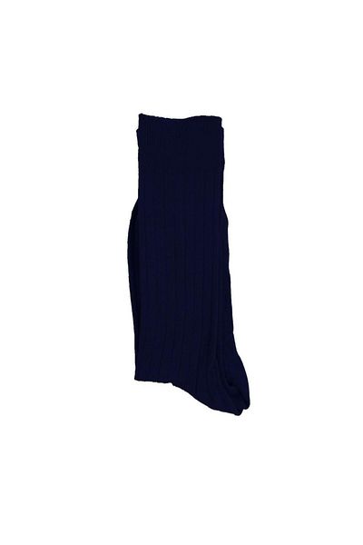 SINGLE SWORD Navy Blue Socks - 4 Seasons Striped Seamless Socks 24 Pack