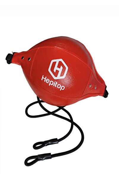 HEPİTOP Pencikbol Çift Uçlu Deri Boks Hız Topu Kırmızı