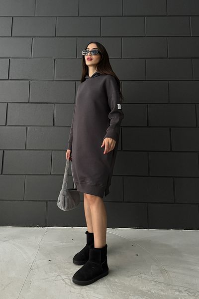 Sun Victoria Rochie hanorac supradimensionată cu glugă, antracit, cu 3 fire, în interior