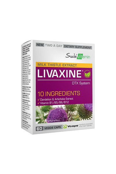 Suda Vitamin Livaxine 60 Capsules Milk Thistle Extract / Camel Spur Extract Supplement Food