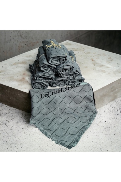 AGH Değerli Hediyeler وشاح رأس بنمط مربع رمادي اللون، نموذج أنيق وفاخر