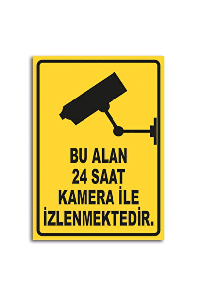 Generic Brand This Space Is Monitored 24 Hours by Camera Warning Sign Adhesiv...