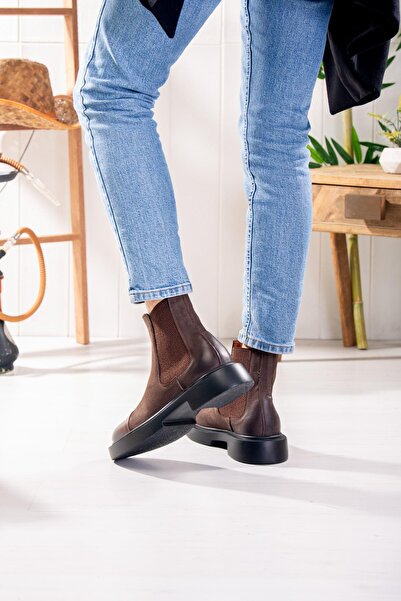 lizshoe LİZSHOE HAKİKİ NUBUK DERİ ERKEK GÜNLÜK BOT PİK 08023K