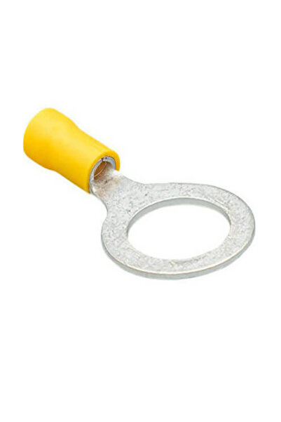 TORK 20 ADET 4-6mm YUVARLAK İZOLELİ KABLO UCU M6 DELİKLİ SARI