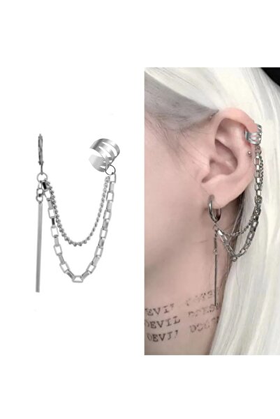 TakıConcept Üstten Deliksiz Kıkırdak Küpe, Unisex Küpe