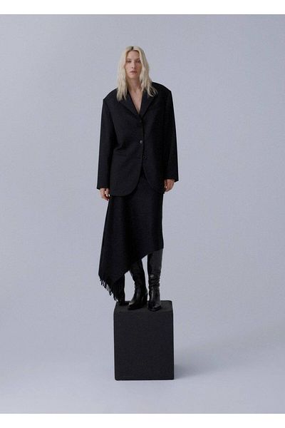 MANGO Woman Lederstiefel mit hohem Absatz