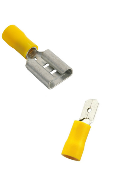 TORK 10 ADET 4-6mm DİŞİ-ERKEK FASTON KABLO UÇ TAKIMI - KABLO BİRLEŞTİRME TAKIMI