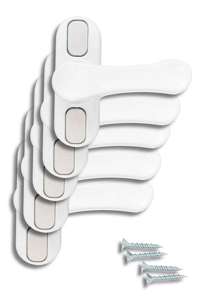 Pandogo White Window Safety Lock Designed for Baby and Child Safety Pimapen Window Lock 5 Pieces